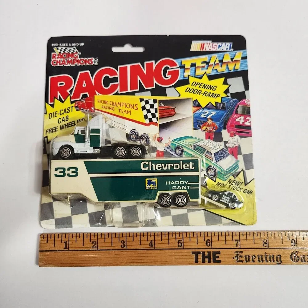 Vtg 1992 Racing Team Transporter #33 Harry Gant With Mini Stock Car #33